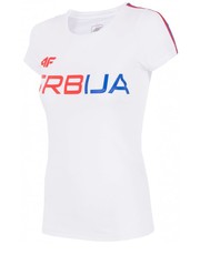 bluzka [S4L16-TSD710B] Replika koszulki damskiej Serbia Rio 2016 TSD710B - biały - - 4f.com.pl
